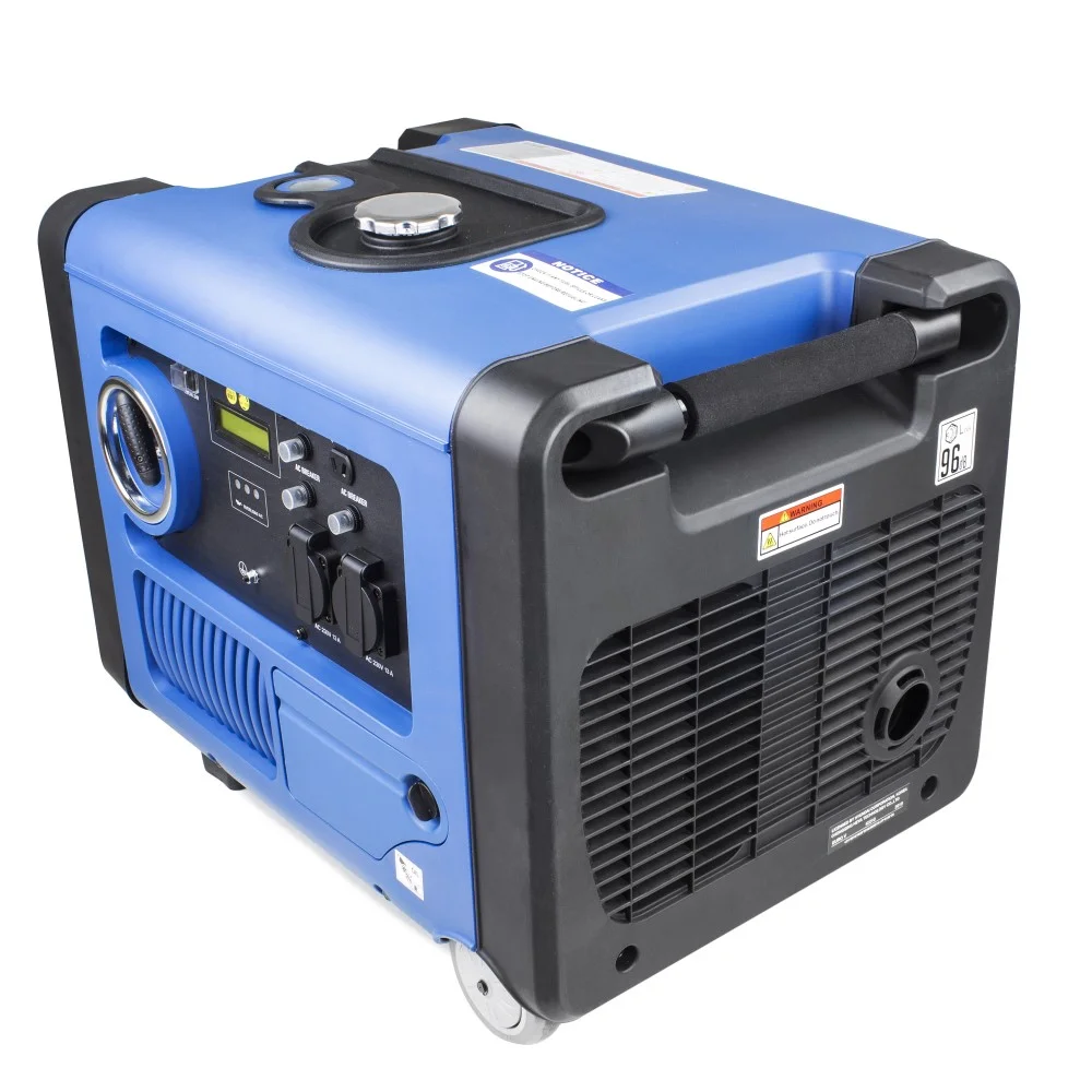 Hyundai HY4500SEI 230V Petrol Driven 4000W 4.0kW 5kVA Portable Silenced Generator