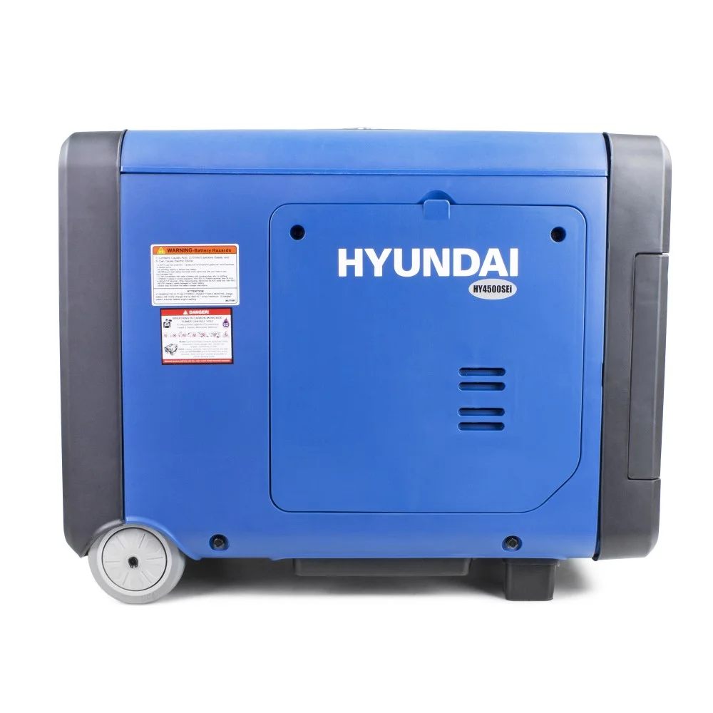 Hyundai HY4500SEI 230V Petrol Driven 4000W 4.0kW 5kVA Portable Silenced Generator