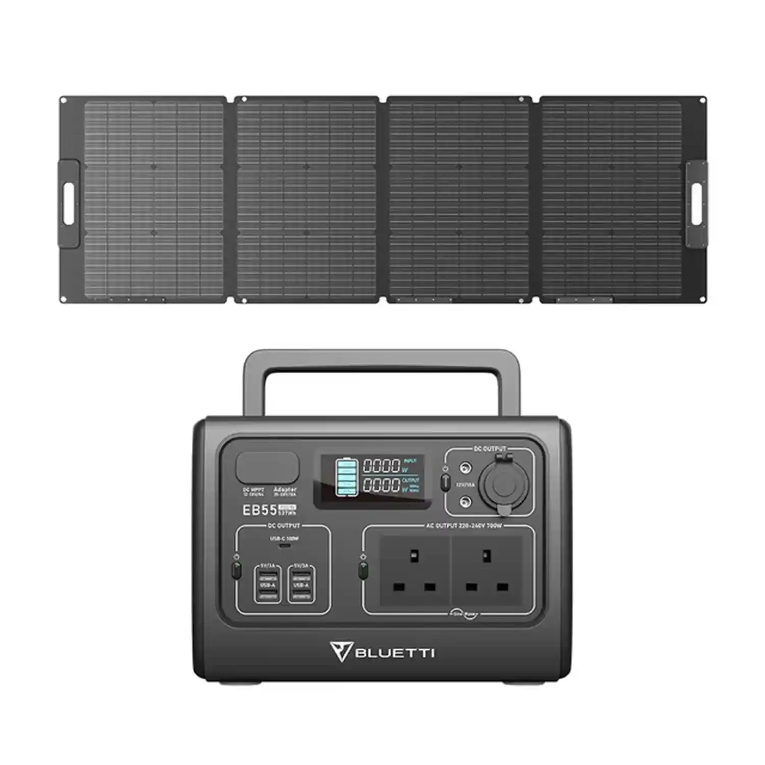 Bluetti EB55 Portable Power Station + SP120L Solar Panel