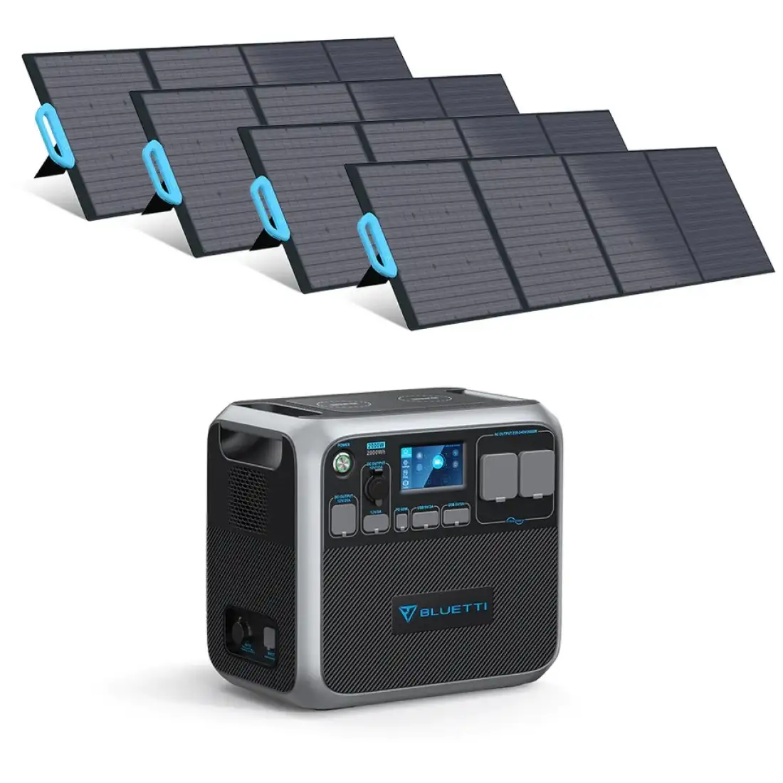 Bluetti AC200P Portable Power Station + 4X PV200 Solar Panels