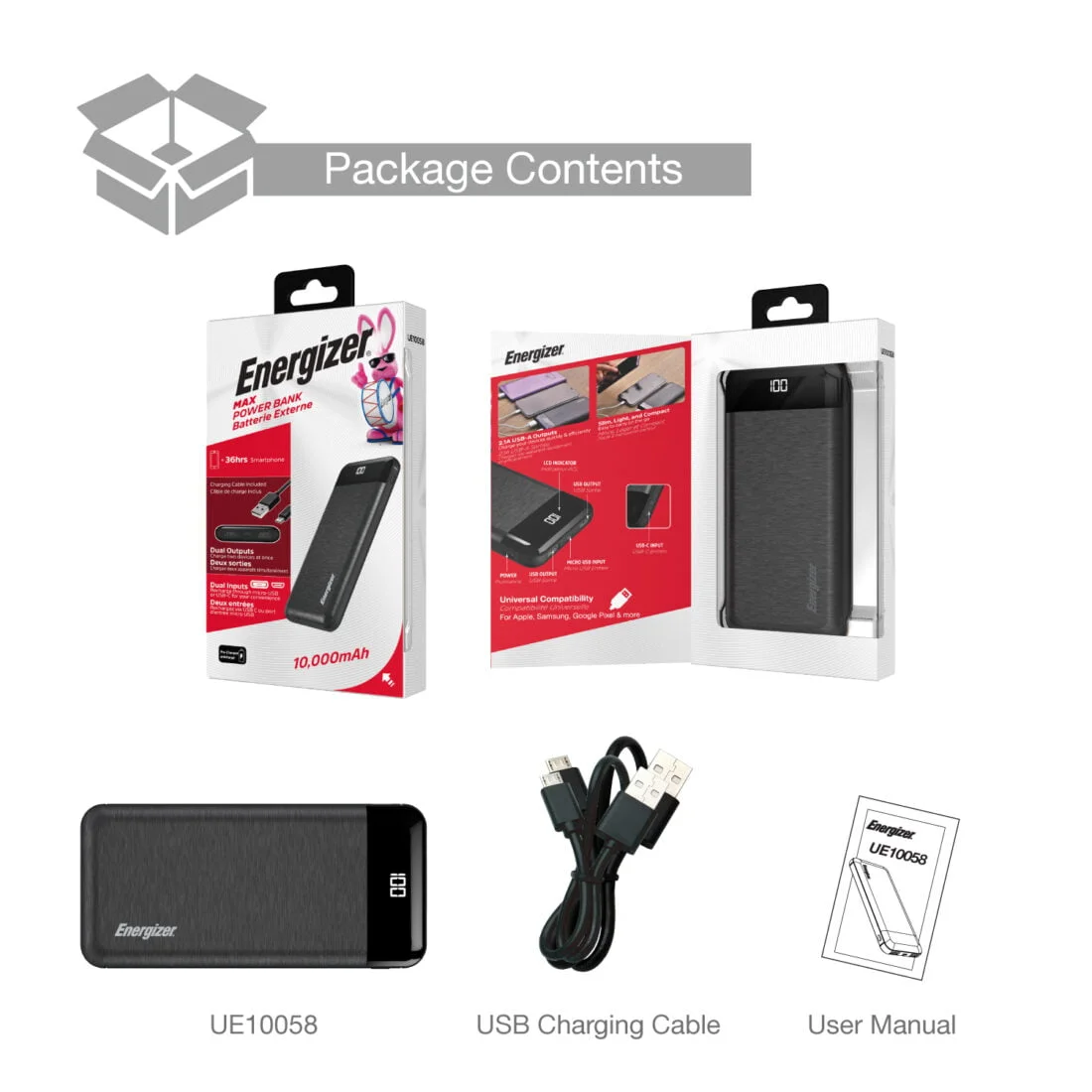 Energizer UE10058 10,000mAh Power Bank