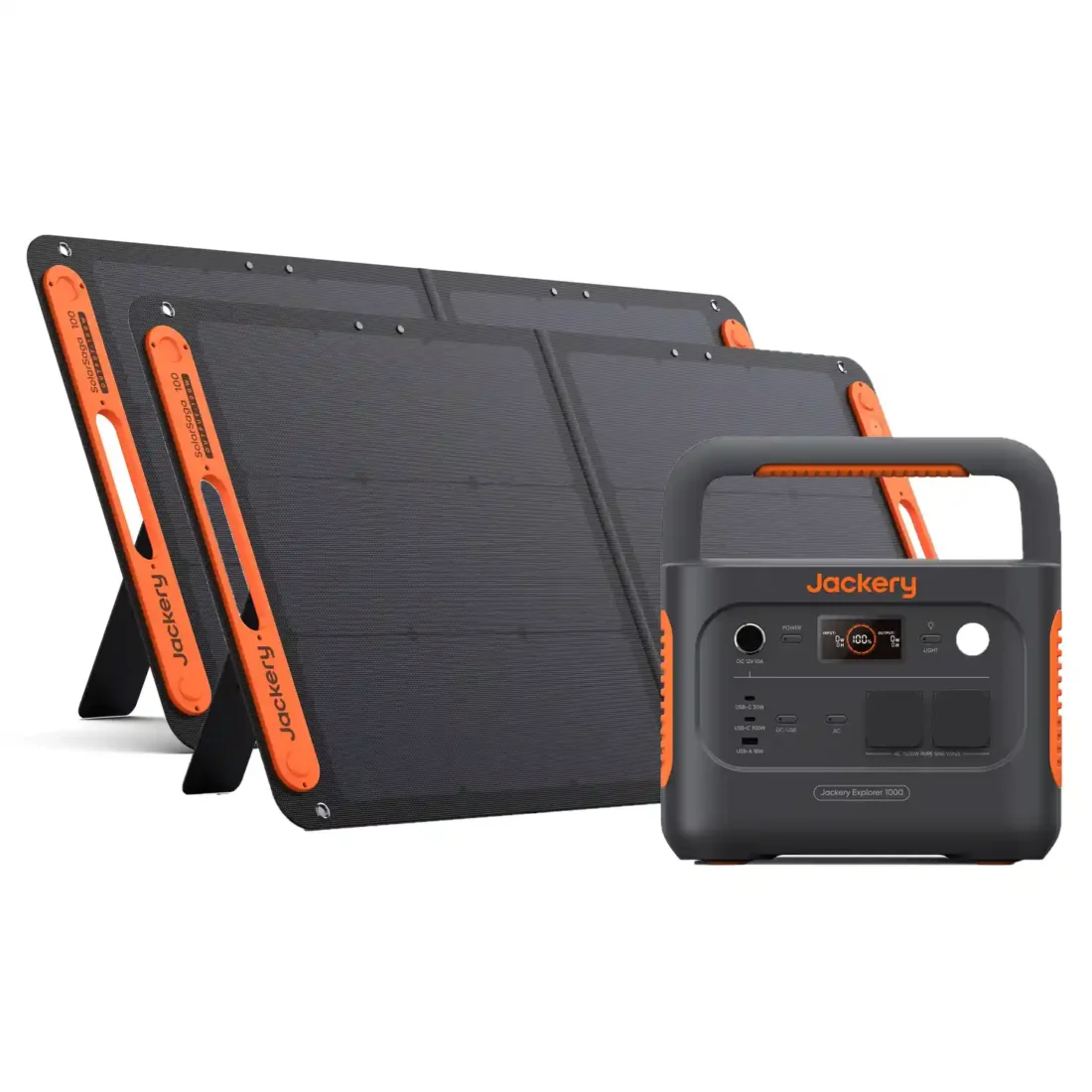 Jackery Explorer 1000 v2 + 2 X SolarSaga 100W Solar Panels