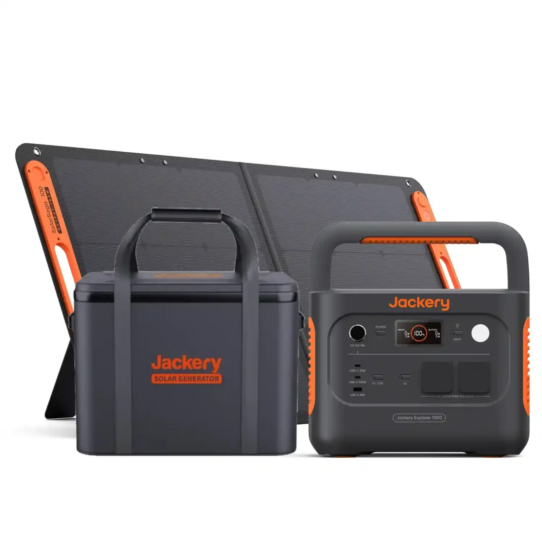 Jackery Explorer 1000 v2 + SolarSaga 100W Solar Panel + Carry Case